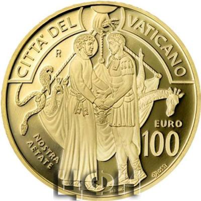 «100 Euro Gedenkmünze Vatikan 2023 Gold PP - 2. Vatikanisches Konzil Nostra Aetate ».jpg