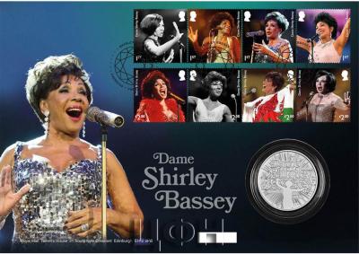Dame Shirley Bassey 2023 UK £5 Brilliant Uncirculated Coin Cover.jpg