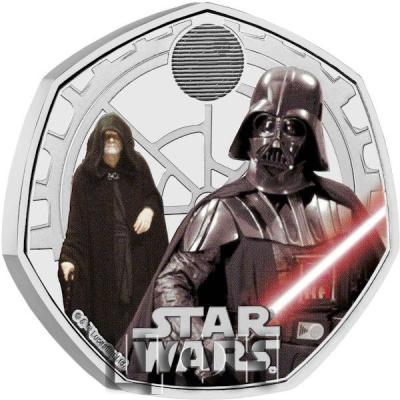 Star Wars Darth Vader and Emperor Palpatine 2023 UK 50p Silver Proof Colour Coin.jpg