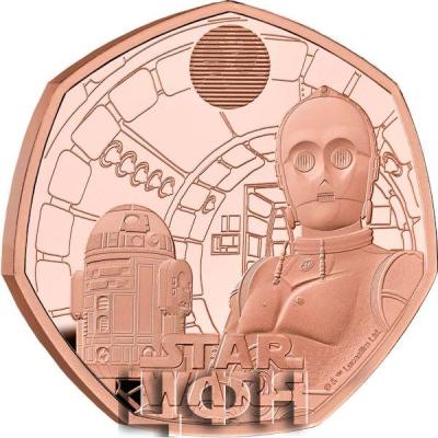 Star Wars R2-D2 and C-3PO 2023 UK 50p Gold Proof Coin.jpg