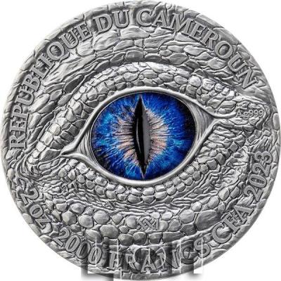 2023 Cameroon Dragonology Starburst Amphithere 2oz Silver High Relief Antiqued Coin .jpg