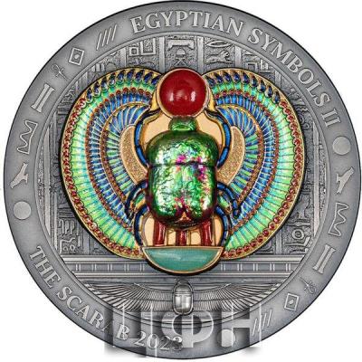 20 Dollars SCARAB Egyptian Symbols II 3 Oz Silver Coin 20$ Palau 2023 Antique Finish.jpg