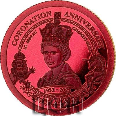 200 Dalasis Gambia 70. Krönungsjubiläum Queen Elizabeth II. 2023 in der Gold Coin Card.jpg