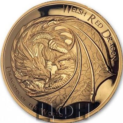 Fiji 5$ 2022 $5 Welsh Red Dragon 1 oz Pure Gold Coin.jpg
