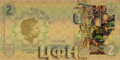 2022 Cook Islands DISCOVERY Threads of Light 24k Gold Note (Aurum) .jpg