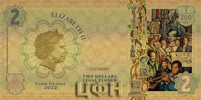 2022 Cook Islands REMEMBRANCE Threads of Light 24k Gold Note.jpg