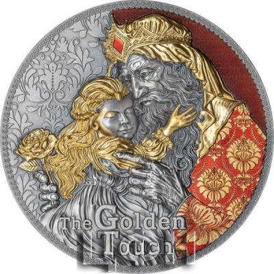 «GOLDEN TOUCH Twists of Destiny 2 Oz Silver Coin 2000 Francs Cameroon 2023 Antique Finish» .jpg