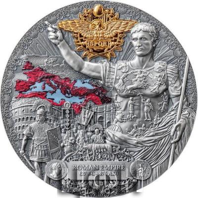 «ROMAN EMPIRE Legacy of the Greatest Empires 2 Oz Silver Coin 2000 Francs Cameroon 2023 Antique Finish» .jpg