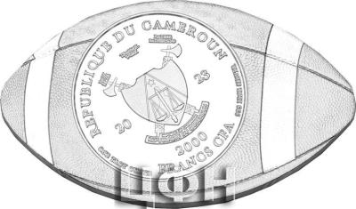 AMERICAN FOOTBALL Sport Coins 1 Oz Silver Coin 2000 Francs Cameroon 2023 Proof (2).jpg