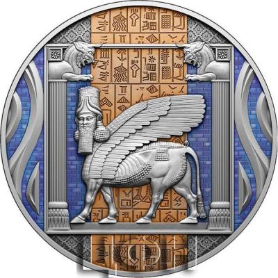 Cameroon SUMERIAN Ancient Civilizations 2 Oz Silver Coin 2000 Francs Cameroun 2023 Antique Finish.jpg