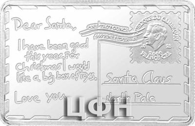 MERRY CHRISTMAS POSTCARD 1 Oz Silver Coin 2000 Francs Cameroon 2023.jpg