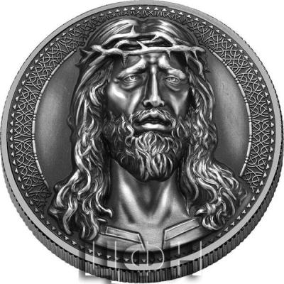 JESUS WITH CROWN OF THORNS 1 Oz Silver Coin 2000 Francs Cameroon 2024 Antique Finish.jpg