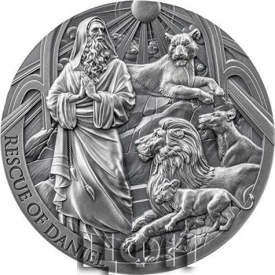 The Rescue of Daniel Bible Stories 2 oz Antique finish Silver Coin 2000 Francs CFA Cameroon 2024.jpg