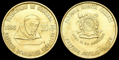 05-21-1153 Seborga - Principato di Seborga (1994-2021) 10 Centesimi 1996 - Brass - X#7 - gr. 6,12; Ø mm 25,5.png