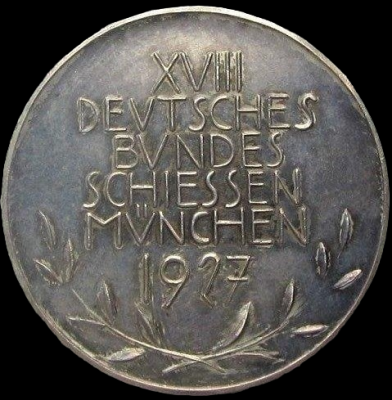 07-16-1927 Медаль в память проведения XVIII Всенемецких стрелковых соревнований. Германия. Шробенхаузен, фирма Карла Пёллата (на гурте CARL POELLATH S.png