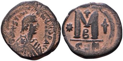 Justinianus I follis 15,17g *Repatinated*.jpg