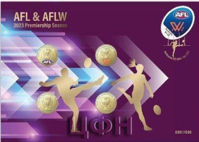 Australia Post included the coin in a Four Coin Coloured and Non-Coloured AFL & AFLW PNC.jpg