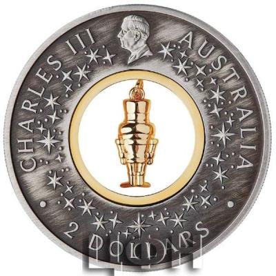 THE CHRISTMAS NUTCRACKER 2024 2 OZ $1 PURE SILVER ANTIQUE FINISHED COLOR.jpg