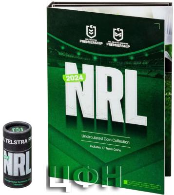 2024 $1 NRL National Rugby League Uncirculated Seventeen-Coin Collection - Folder and Tube.jpg