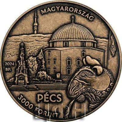 2024 Baranya county, Pécs  base metal collector coin (patinated)  – Hungarian counties and county seats series (2nd piece) (2).jpg