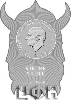 2025 VIKING SKULL 1 Oz Silver Coin 5 Cedis Ghana  PP.jpg