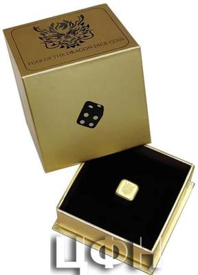 2024 Fiji Lunar Year of the Dragon Dice 1 oz .999 Silver - Gold Gilded Coin.jpg