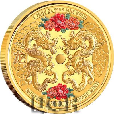 2024 Singapore DRAGON Lunar Year 1 Oz Gold Medal 500$.jpg