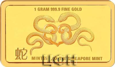 The Singapore Mint Lunar Snake 1 g 999.9 Fine Gold Proof-Like Medallion.jpg