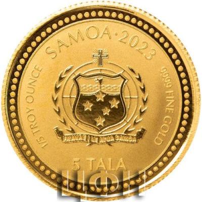 Gold Fifth-Ounce 2023 Jesus - The Teacher, Coin from Samoa .jpg