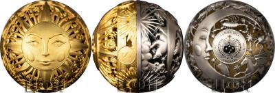2024  Samoa 5 Dollars SUN AND MOON Filigree Spherical 2 Oz Silver Coin 5$  Antique Finish .jpg