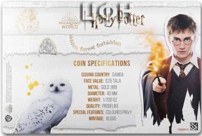 Harry Potter Gold Coin 25$ Tala Samoa 2024 .jpg