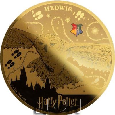 2024 Samoa Harry Potter Fine Gold 0,005 oz Coin $25 Tala HEDWIG.jpg