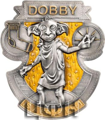2024 Samoa Harry Potter Dobby A Free Elf 2 oz Silver Antiqued Gilded Coin.jpg