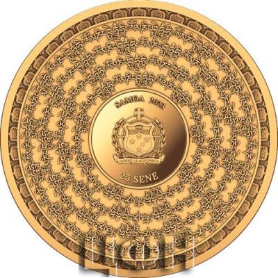 Samoa 2023 0,25 Tala Tibetischer Buddhismus - Amitabha vergoldet 2oz - Antik Finish .jpg