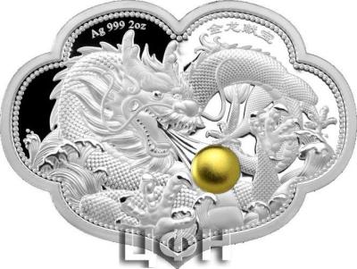 2023 Samoa 5 Dollar Drache spuckt goldene Kugeln PP.jpg