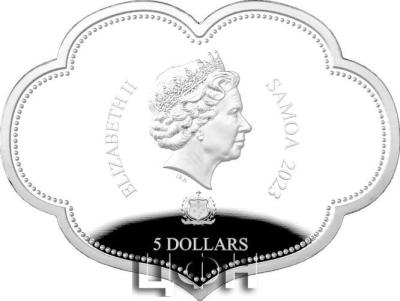 2023 Samoa 5 Dollar Drache spuckt goldene Kugeln PP .jpg