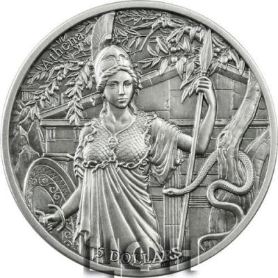 2021 Samoa 5 Dollar Die zwölf Olympiers im Tierkreis - Athena VS Widder Stgl.jpg