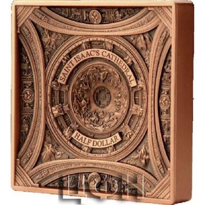 2022 Samoa 0,5 Dollar Kuppel der Isaakskathedrale in St. Petersburg - Antik Finish Stgl .jpg