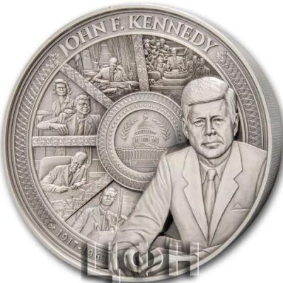 2023 Samoa $25 Kilo Silver John F. Kennedy 8-Layer High Relief Antiqued .jpg