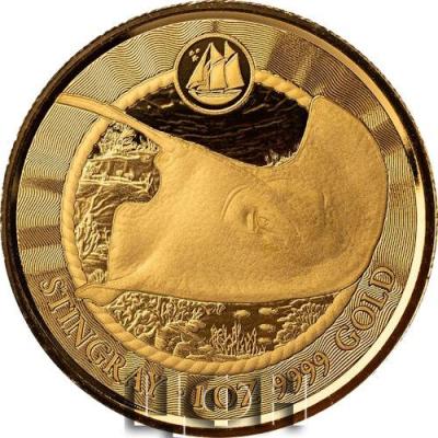 5 Dollars 2023 Cayman Islands Stingray 1 oz Gold Coin.jpg