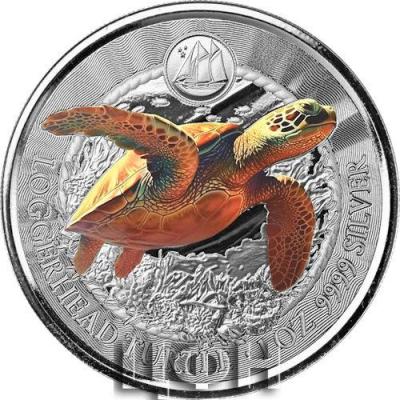 1 Dollar 2023 Cayman Islands Loggerhead Turtle 1 oz Silver Color Coin.jpg