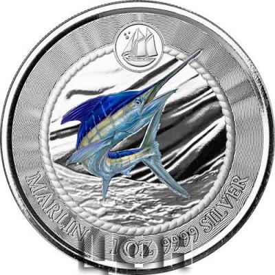 1 Dollar 2023 Cayman Islands Marlin 1 oz Silver Color Coin.jpg