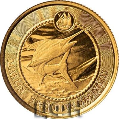 2 Dollars 2023 Cayman Islands Marlin TENTH oz Gold Coin.jpg