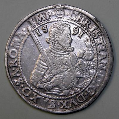Германия Саксония 1591 1 талер Кристиан I (1).JPG