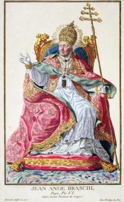 Pierre Duflos - Pope Pius VI (1717-99) from Receuil des Estampes representan - (MeisterDrucke-272985).jpg