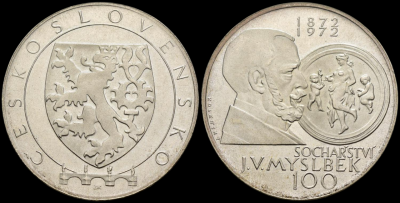 06-20-1848 р.Cecoslovacchia - 100 Korun 1972 - 50° anniversario della Morte di Josef Václav Myslbek - PROVA - Ag - RARA-Photoroom.png