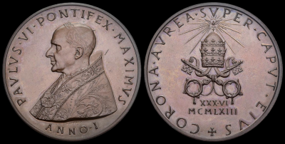 06-30-1963 Павел VI (Джованни Баттиста Монтини) 1963-1978 - Медаль 1969 года I - АЕ - гр. 32,89; Ø 44 мм-Photoroom.png
