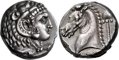 SICILY, Siculo-Punic. Uncertain mint. Circa 300-289 BC. Tetradrachm..jpg