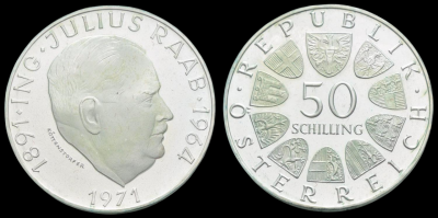 11-29-1891 р. 50 Schilling 1971 - 80° anniversario della nascita di Julius Raab - Ag .900 - KM#2911-Photoroom.png