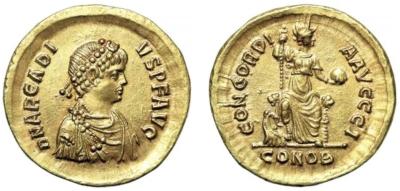 Arcadius (383-408 AD), Solidus n.d. (ca. 388-392 AD), Constantinople.jpeg
